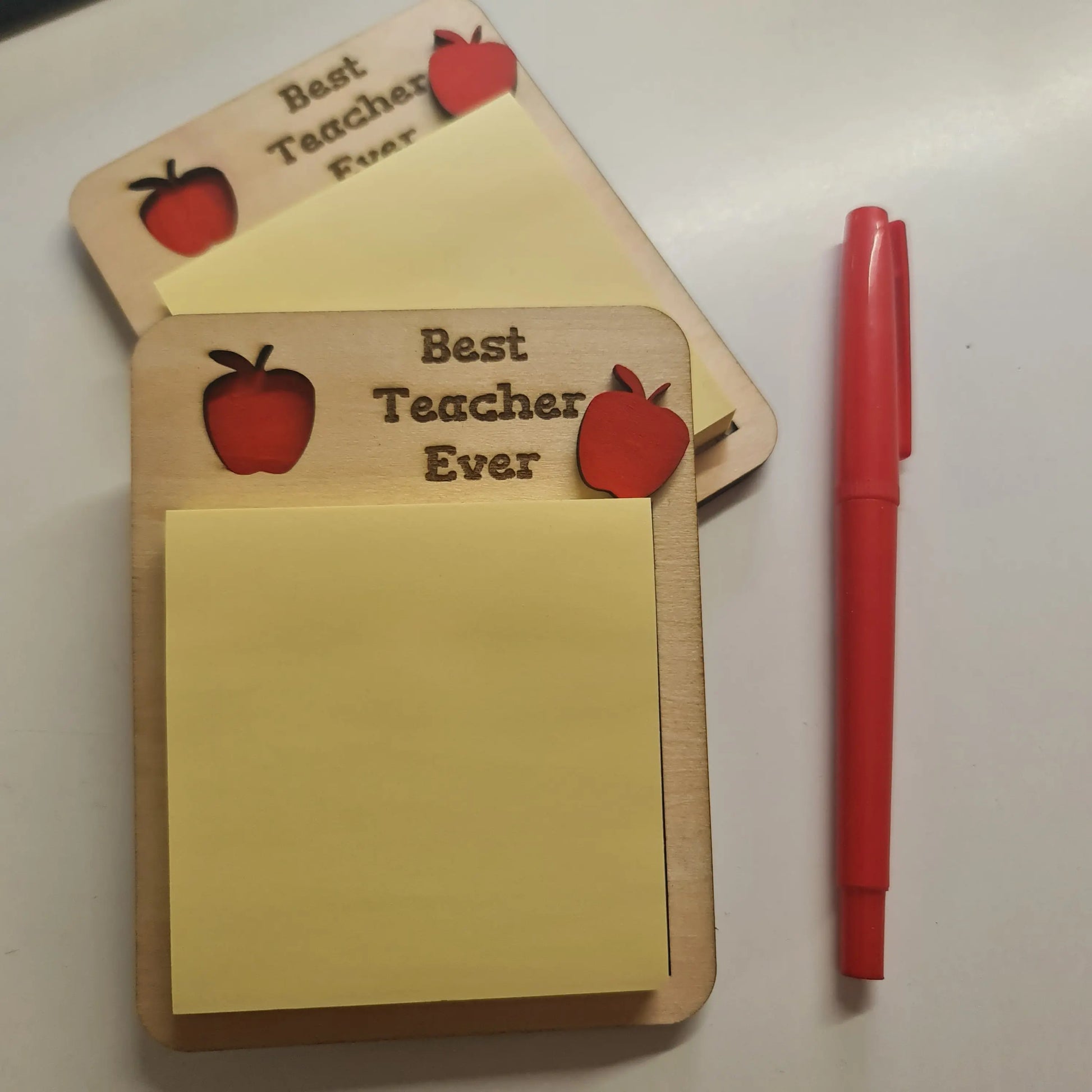 Best Teacher Ever - Post it Holder - Paper Love Card