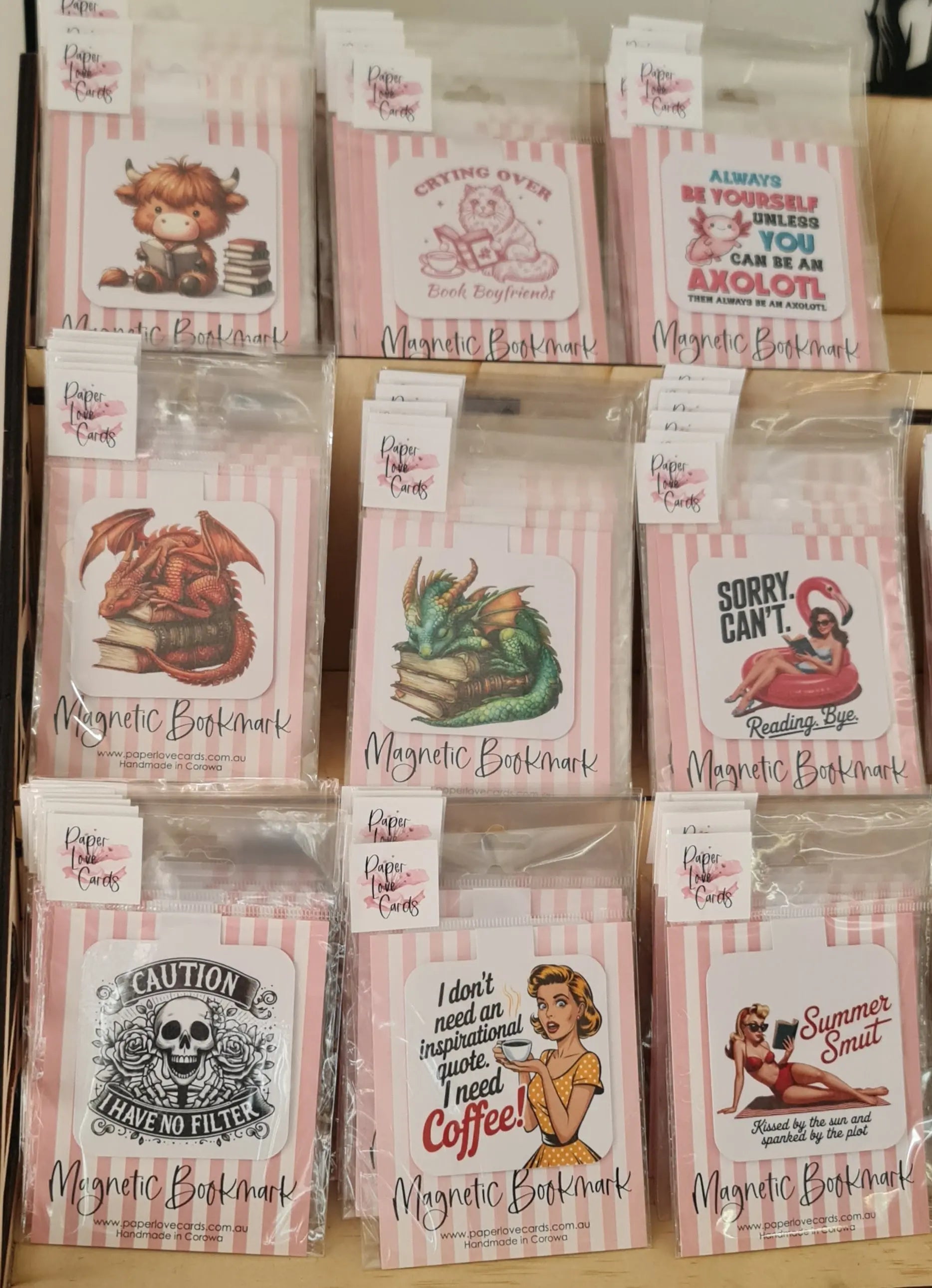 Bookmarks - Magnetic - Double Sided Paper Love Cards