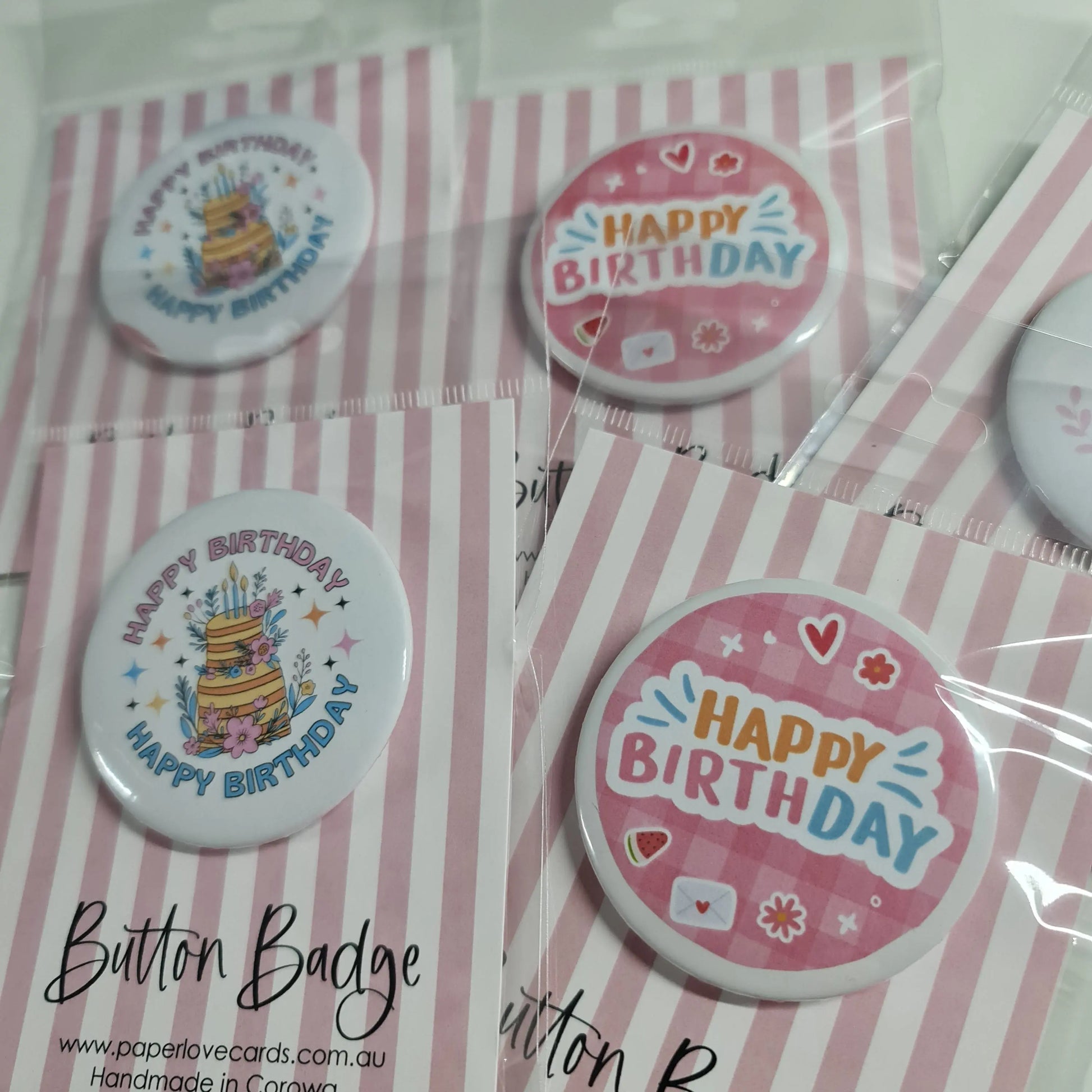 Button Badges - Custom Designs - Paper Love Card