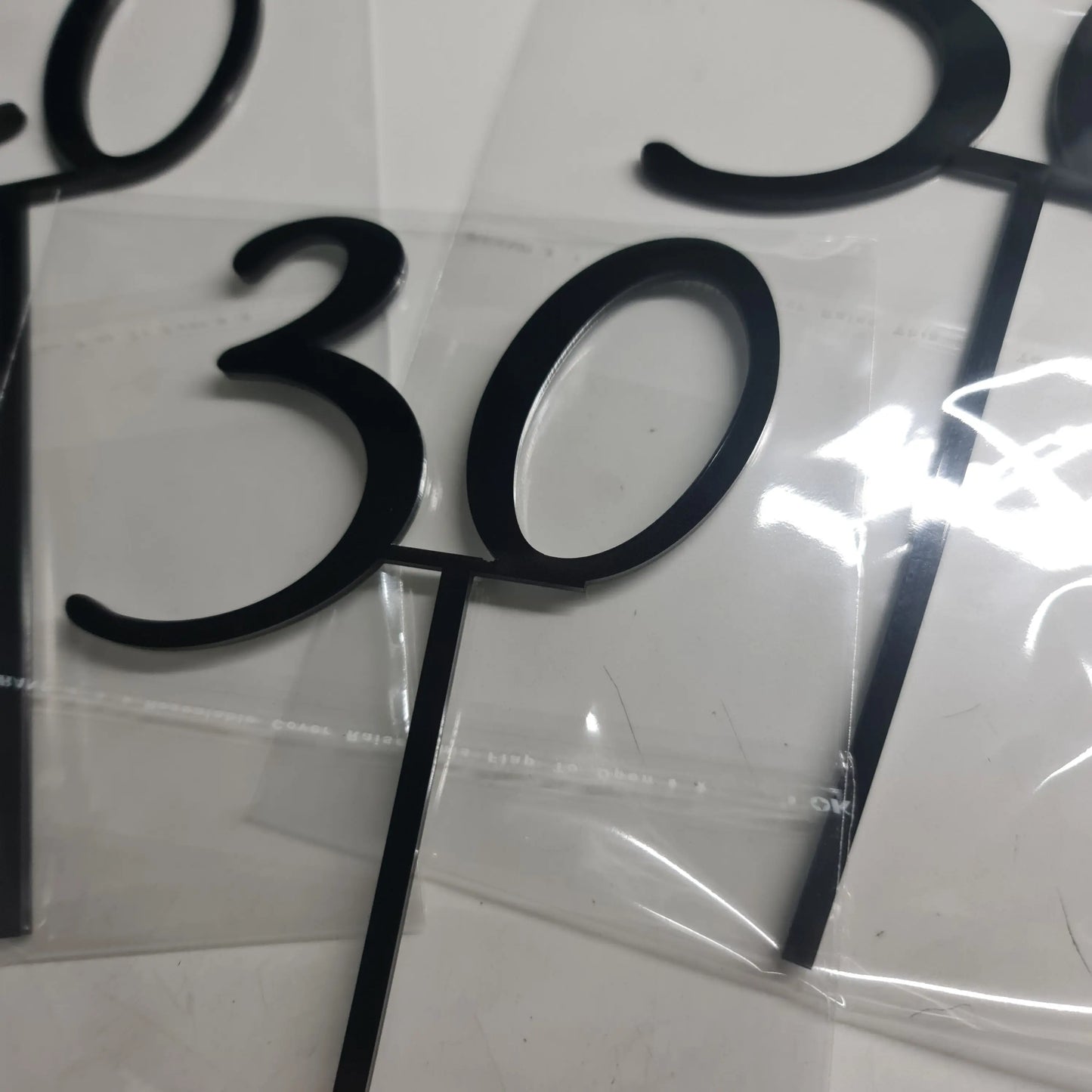 Cake Topper - Acrylic - 18 21 30 40 50 - Paper Love Card