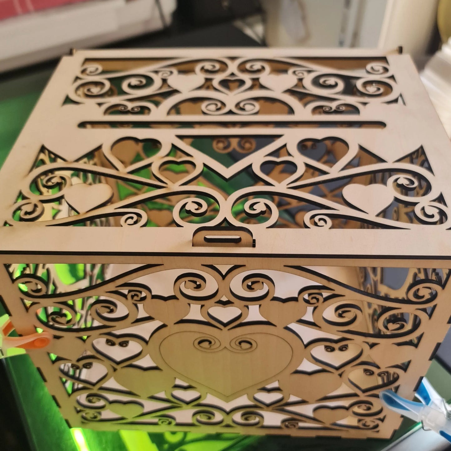 Cards & Wishes box in natural timber
