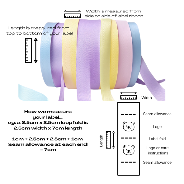 Custom printed labels - All Colours (NO SIZES)
