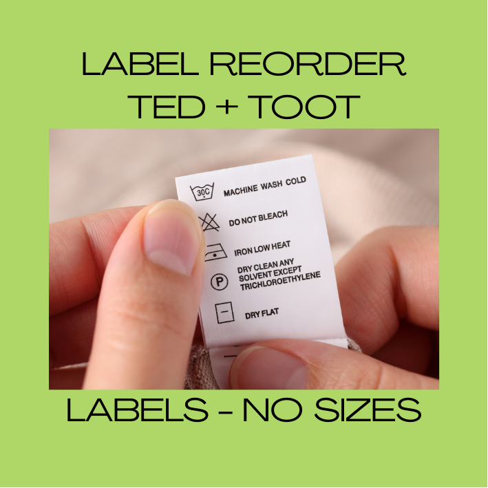 REPRINT - Custom printed labels - All Colours (NO SIZES)