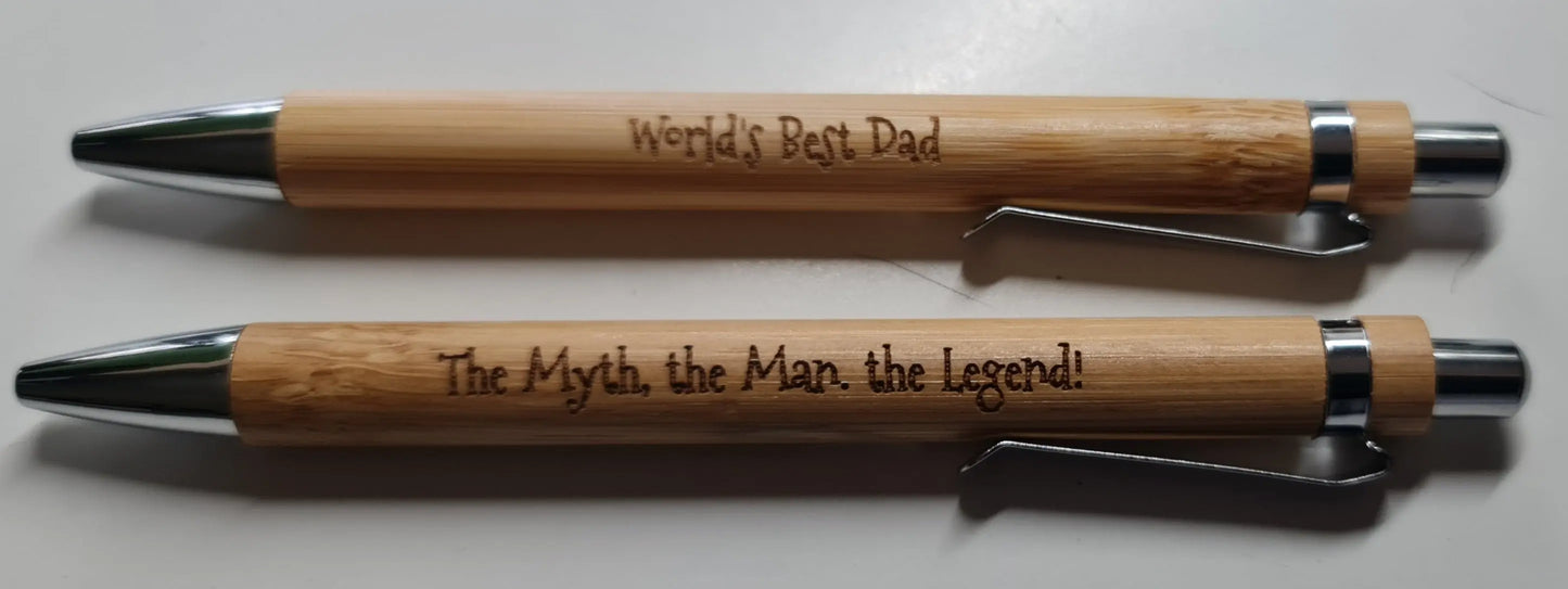 Bamboo Pen - Laser Etched Personalisation