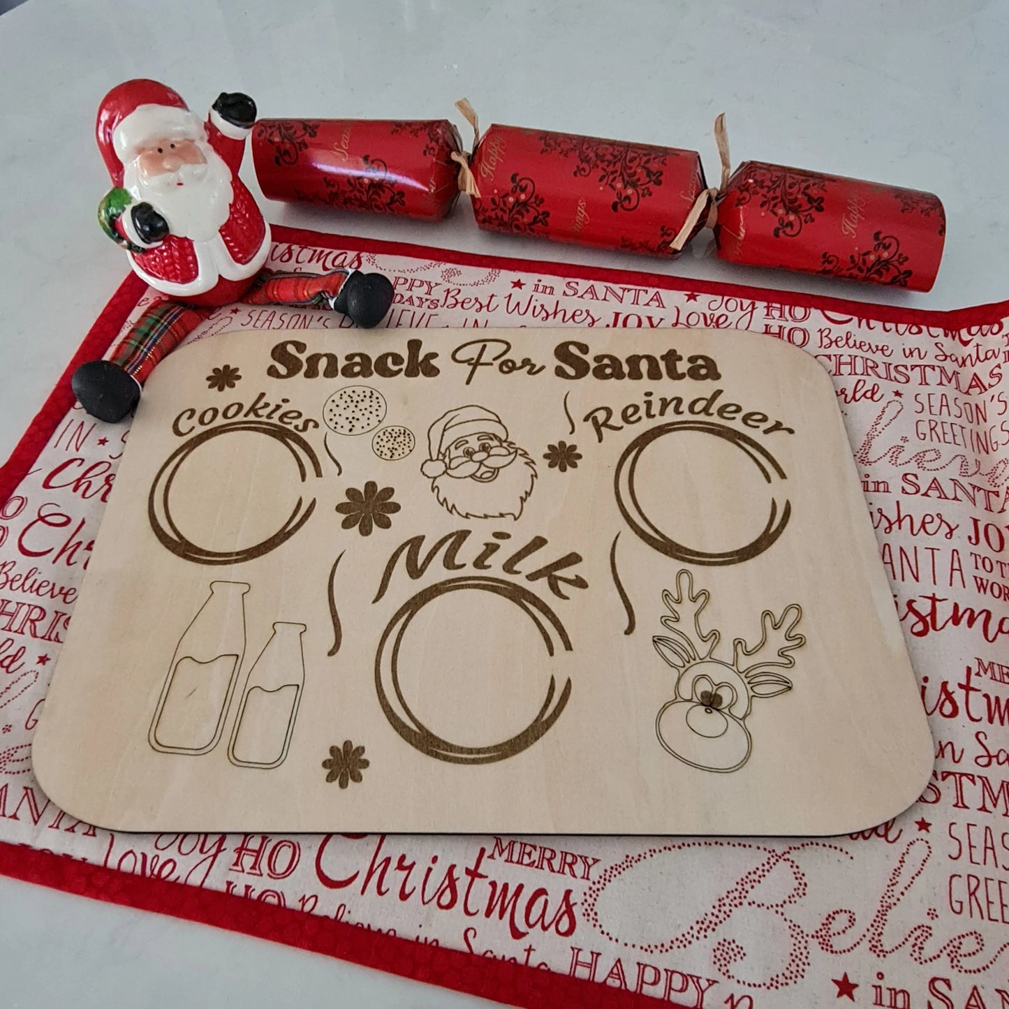Santa & Reindeer Snack Board - Personalised - Paper Love Card