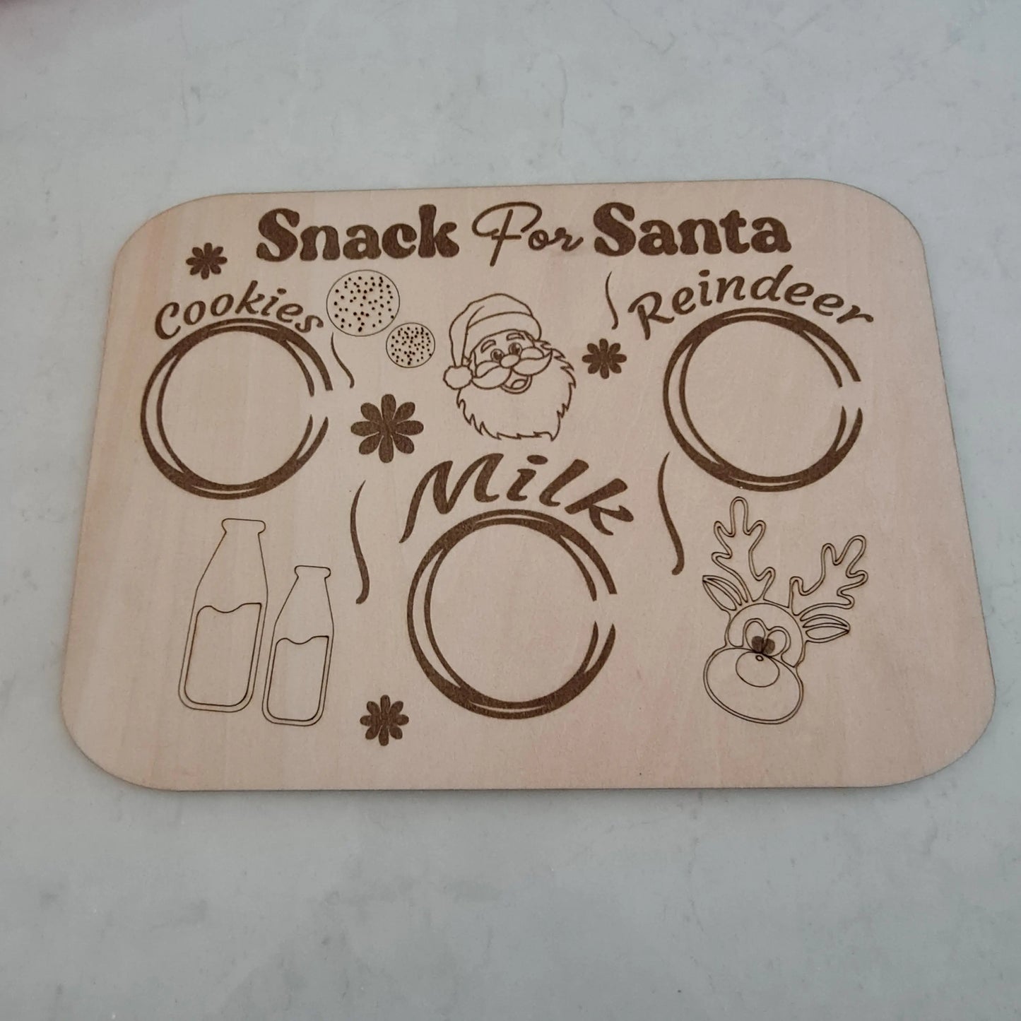 Santa & Reindeer Snack Board - Personalised - Paper Love Card