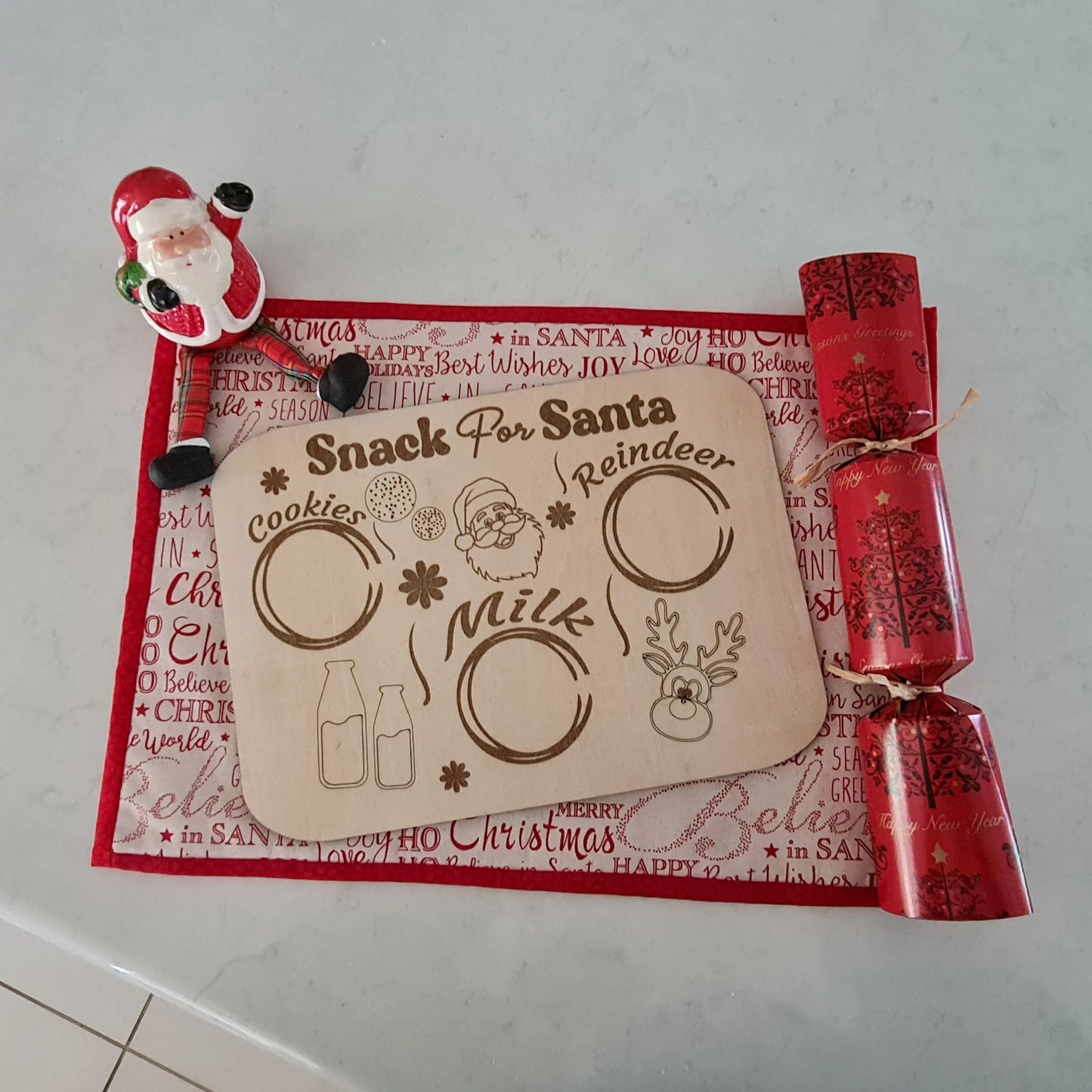 Santa & Reindeer Snack Board - Personalised - Paper Love Card
