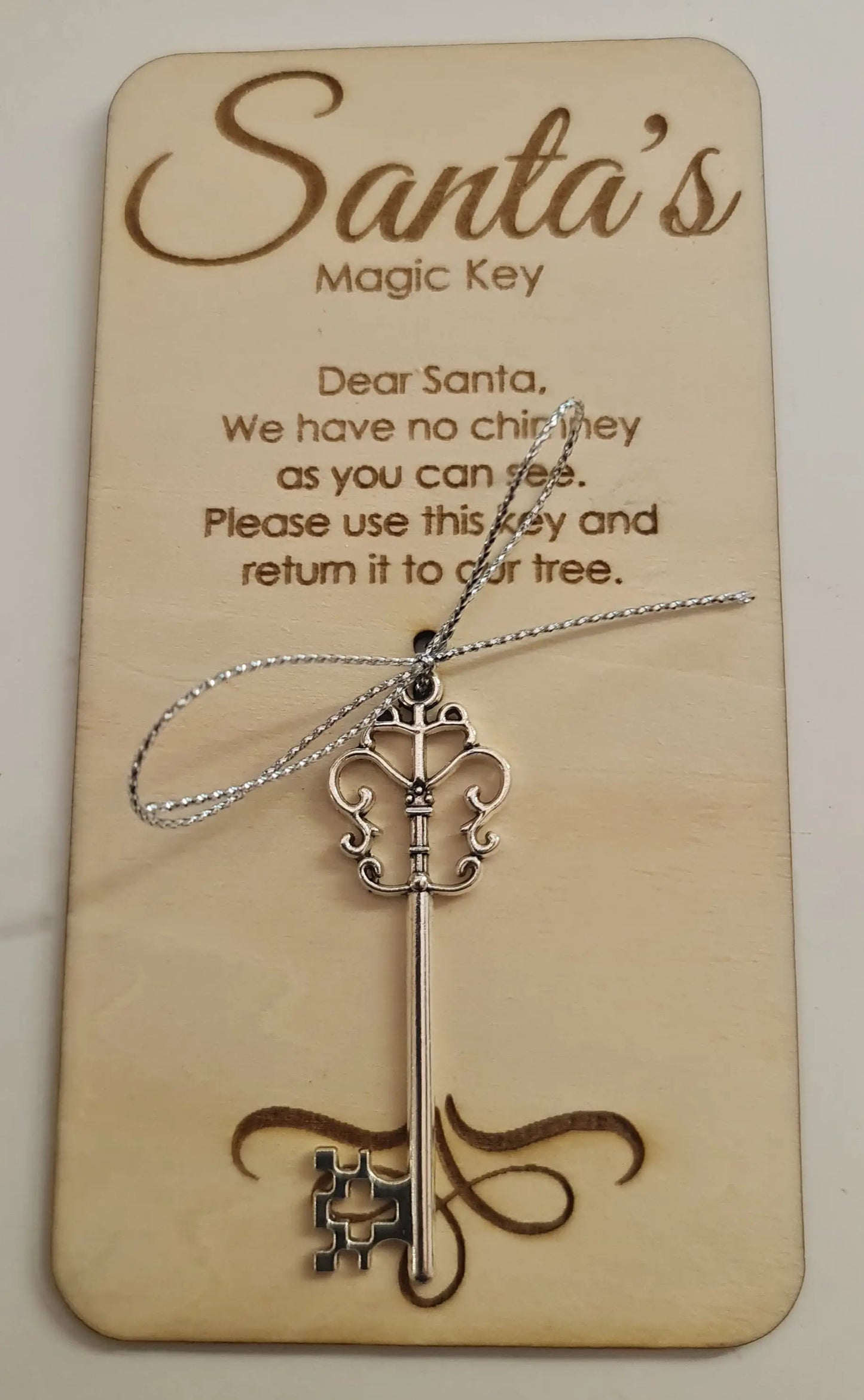Santa's Magic Key - with engraved message & key - Paper Love Card