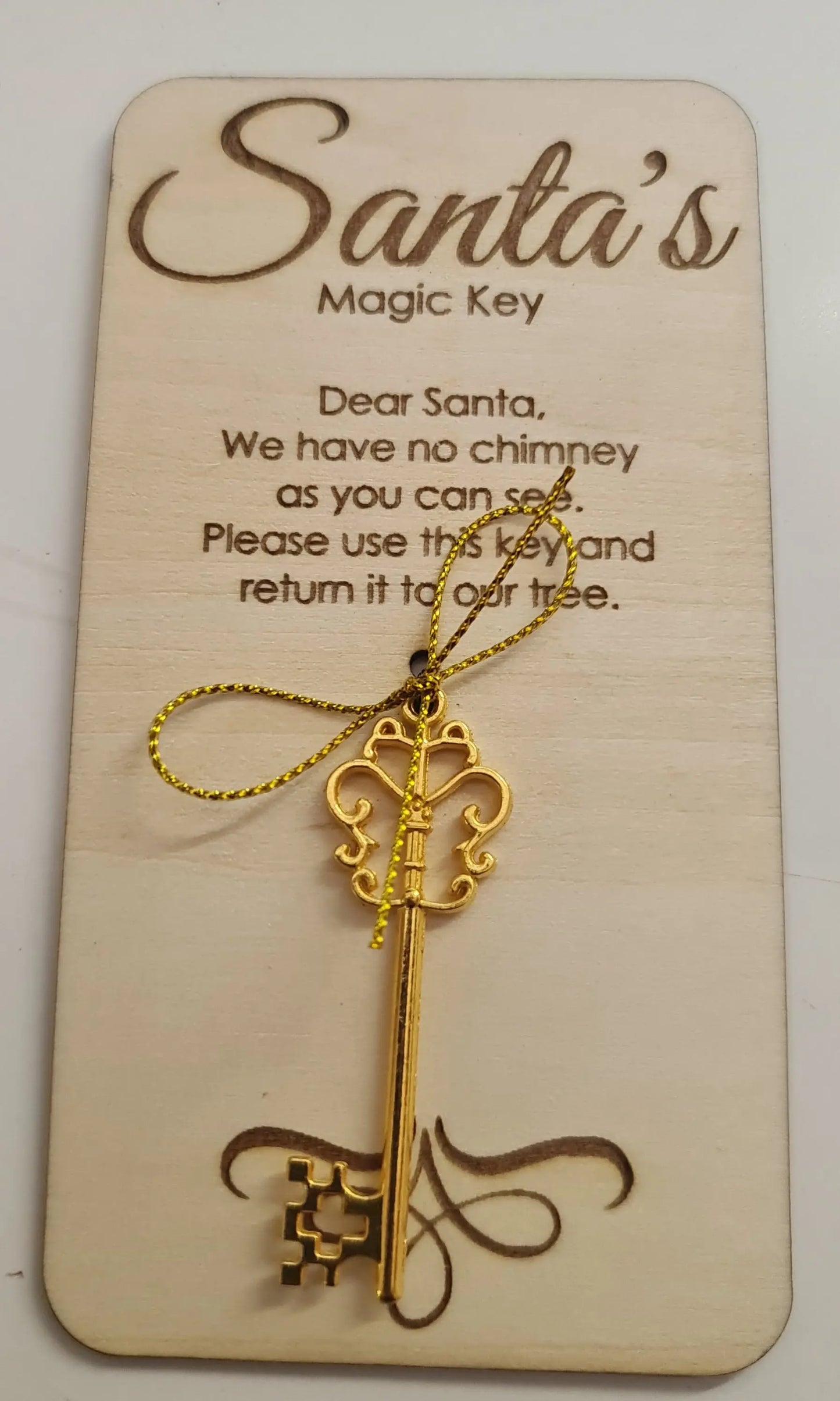 Santa's Magic Key - with engraved message & key - Paper Love Card
