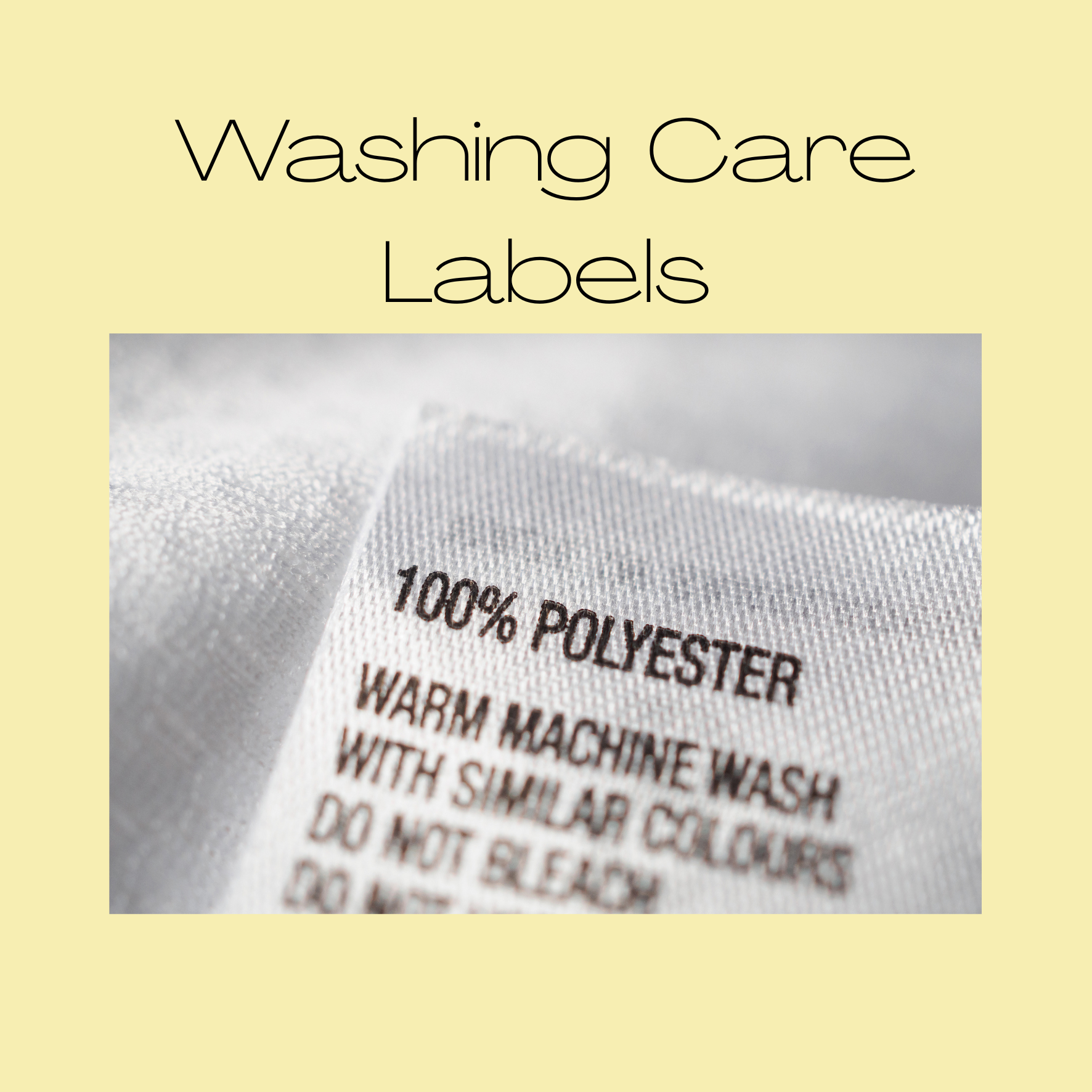 Washing Care Labels Paper Love Card