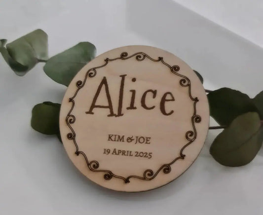 Wooden Place Card - Personalised - Paper Love Card