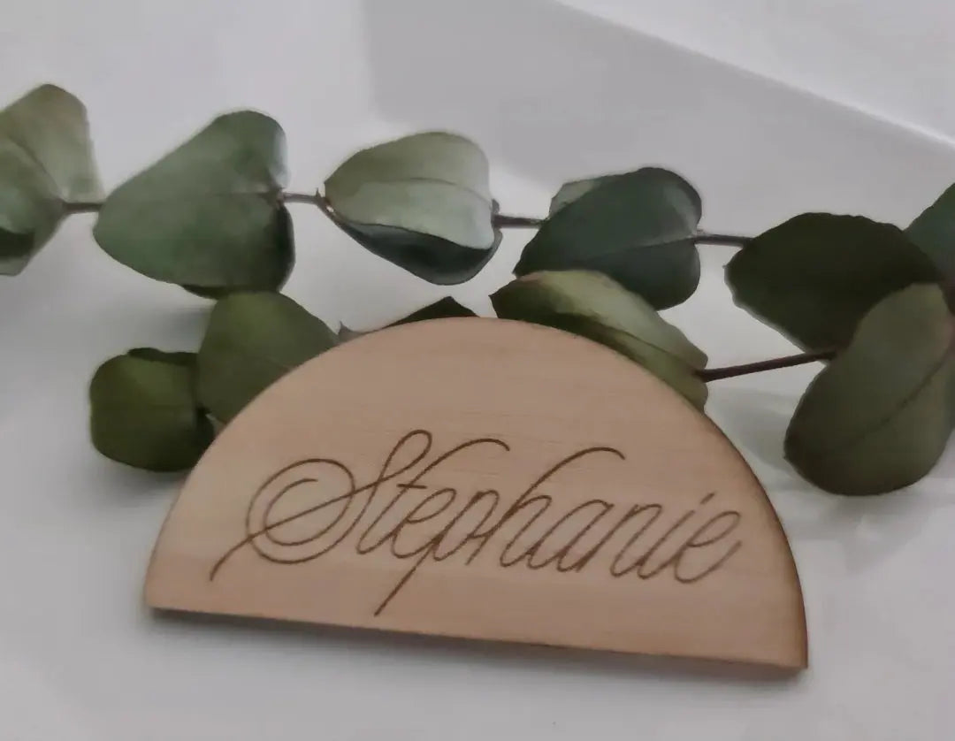 Wooden Place Card - Personalised - Paper Love Card