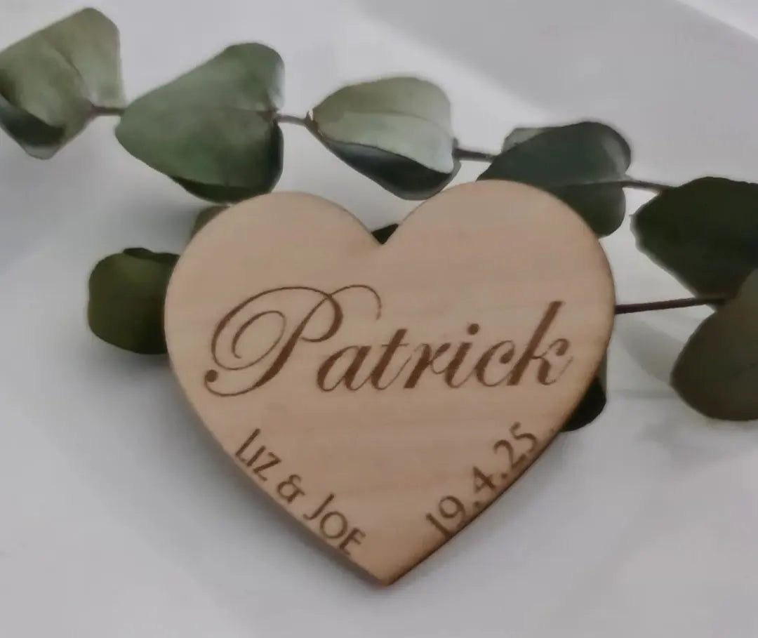 Wooden Place Card - Personalised - Paper Love Card