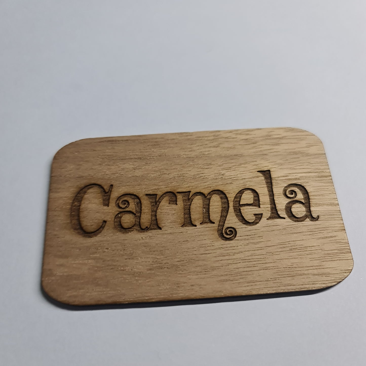 Laser Etched Placecard in Walnut timber