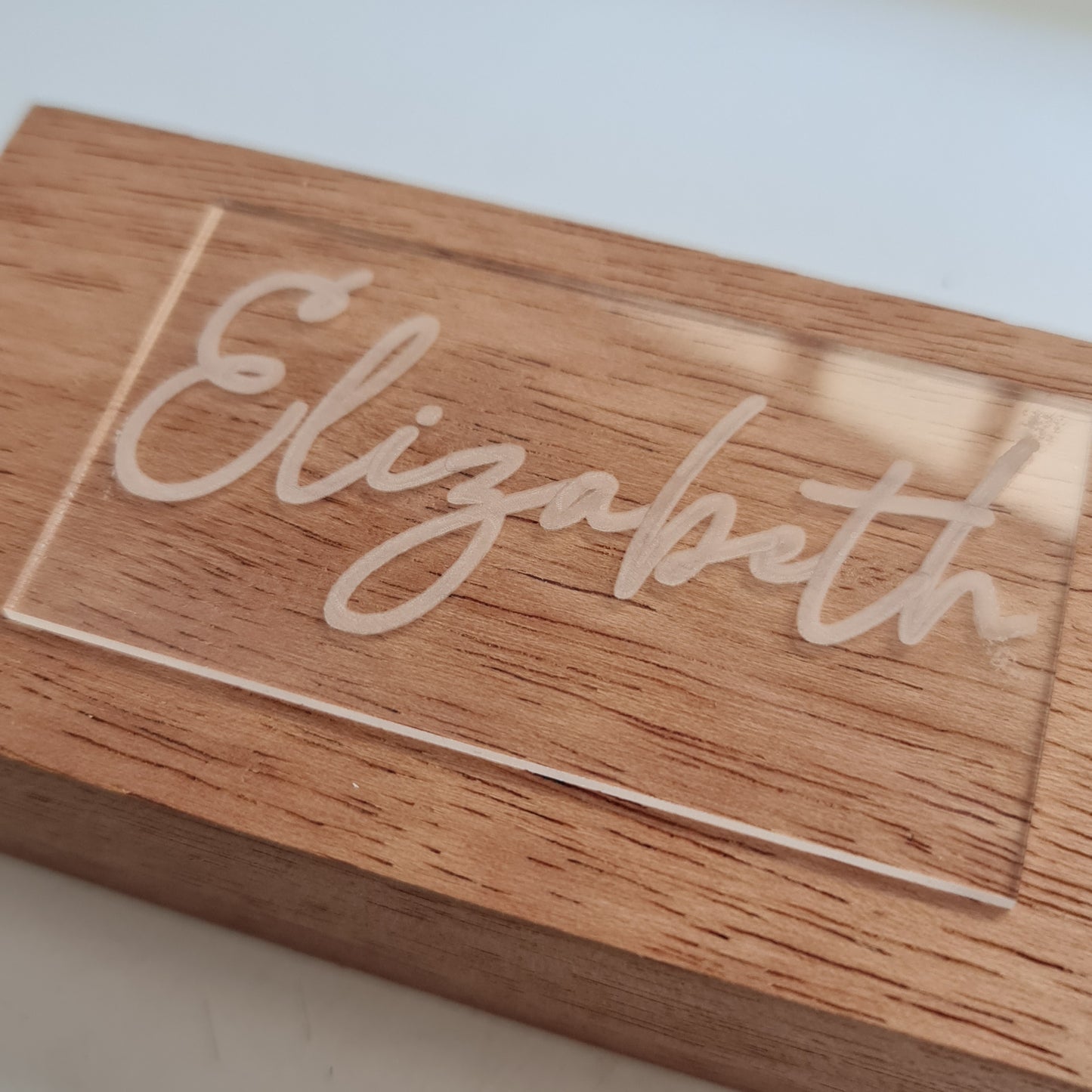 Acrylic Placecard - Personalised Black Acrylic Place Card – 90mm x 50mm (Copy)