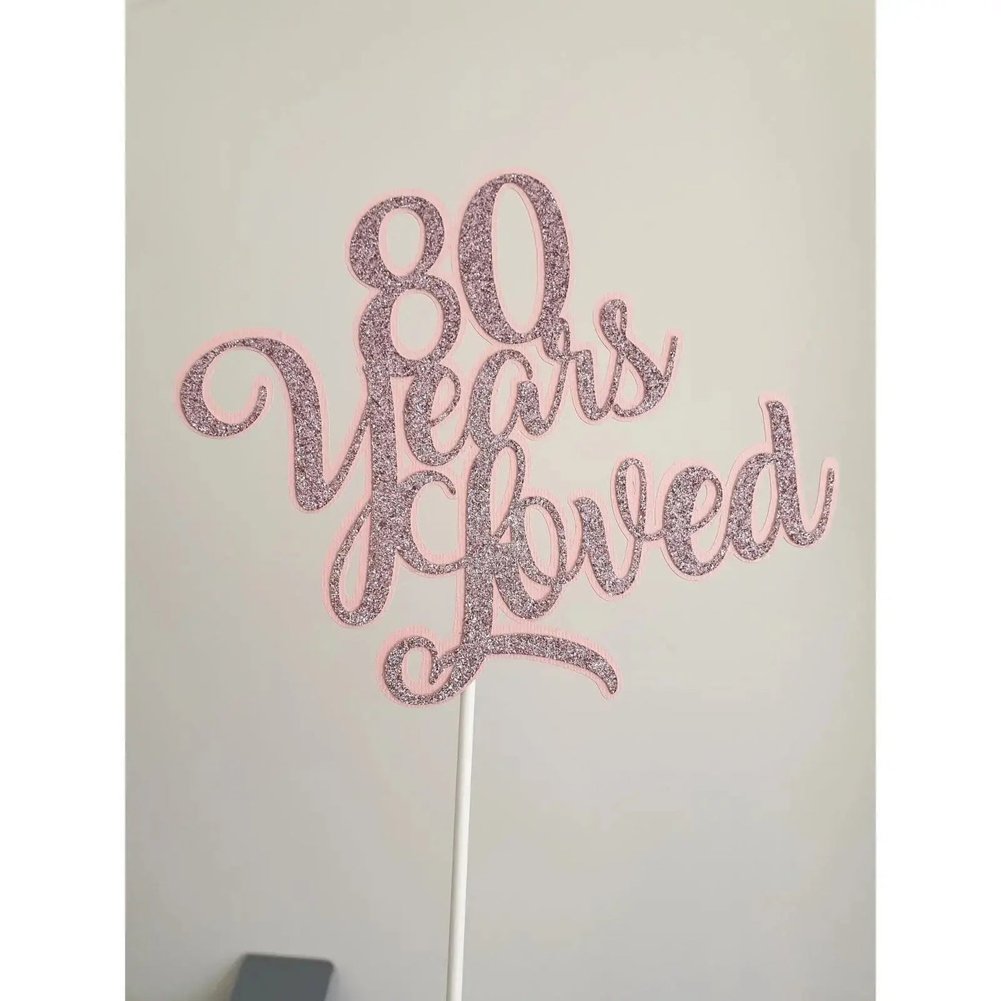 Cake Topper - Glitter or Metallic - Custom Order Paper Love Card