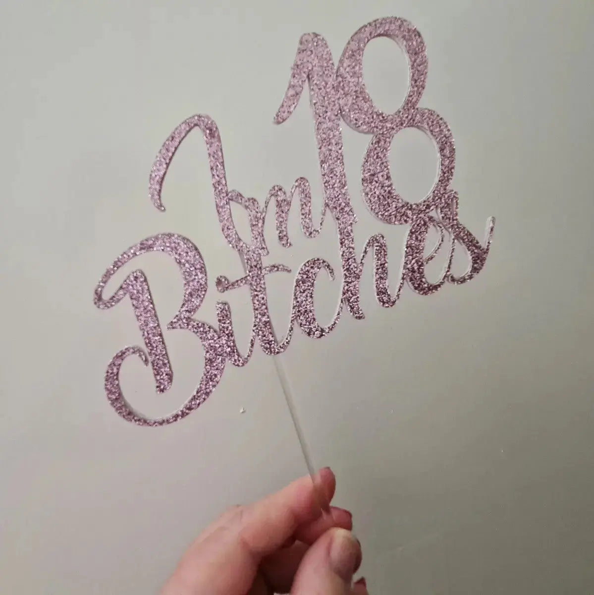 Cake Topper - Glitter or Metallic - Custom Order Paper Love Card