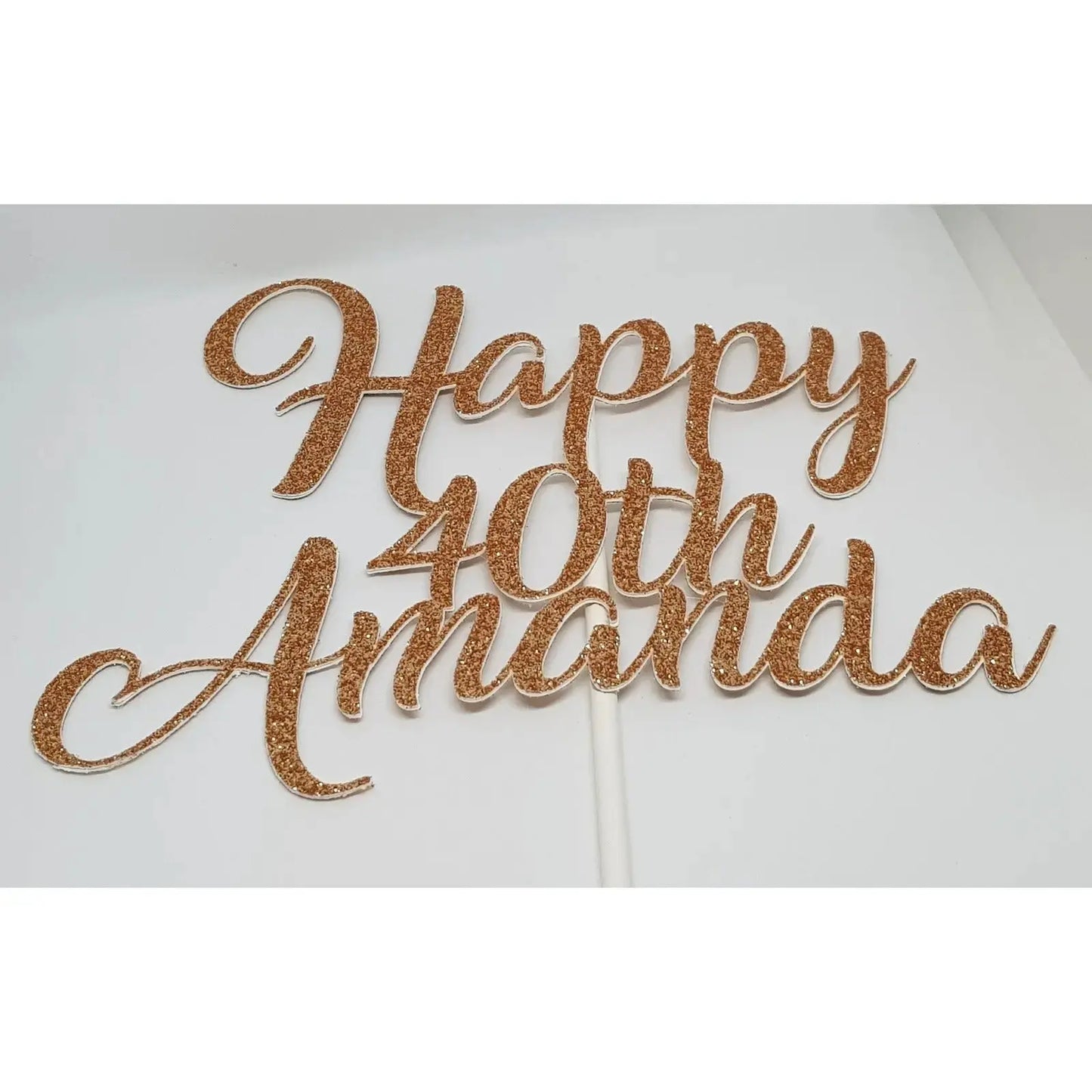 Cake Topper - Glitter or Metallic - Custom Order Paper Love Card