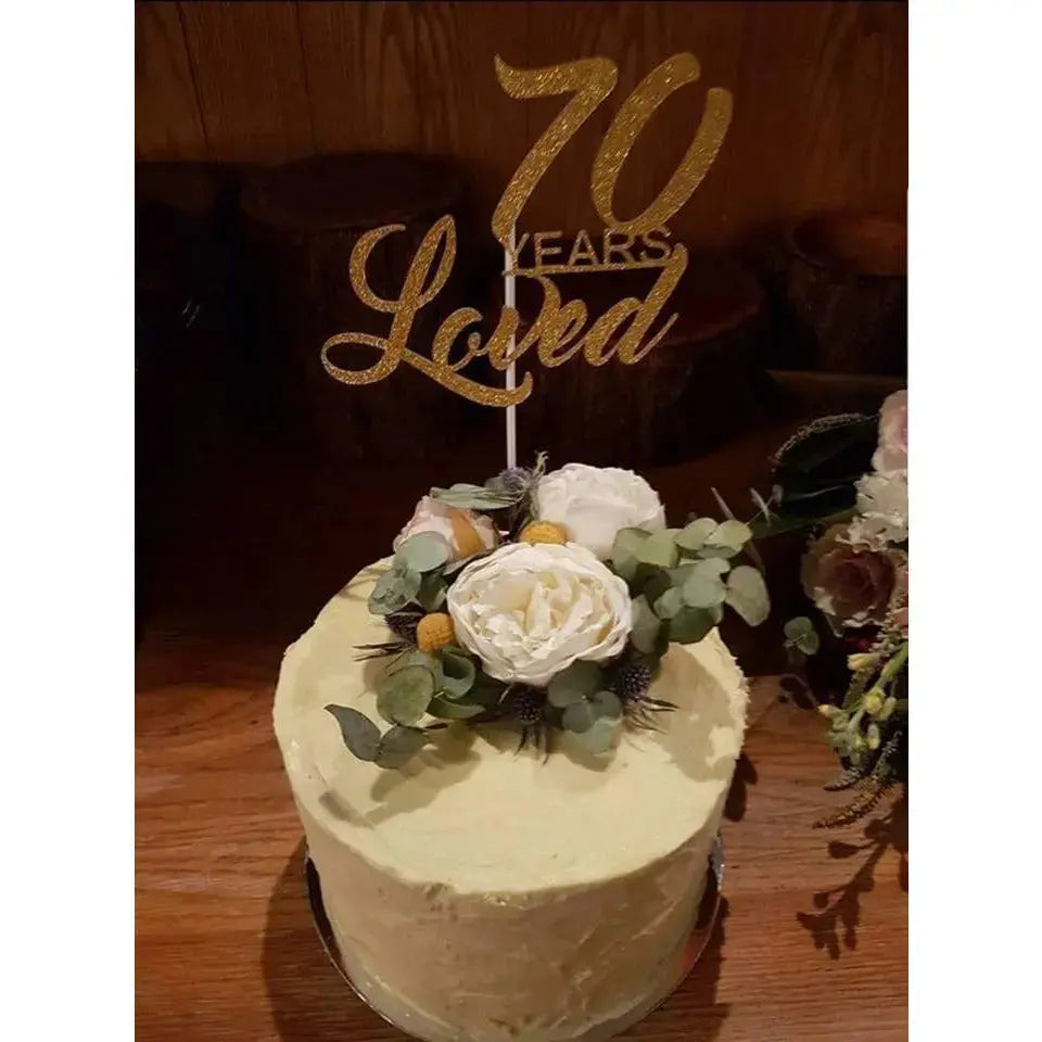 Cake Topper - Glitter or Metallic - Custom Order Paper Love Card