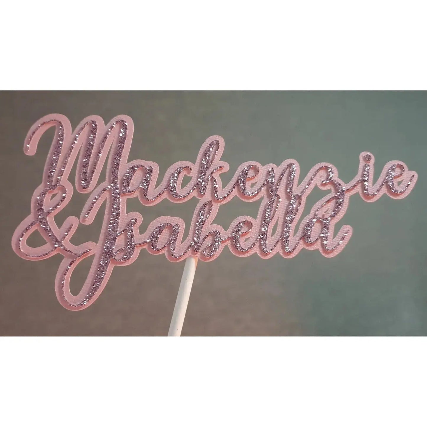 Cake Topper - Glitter or Metallic - Custom Order Paper Love Card