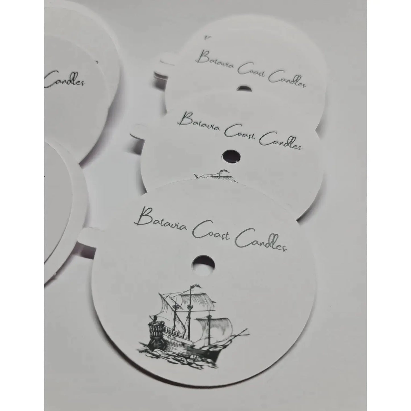 Candle Dust Covers - White Matte - Printed & Personalised Paper Love Card