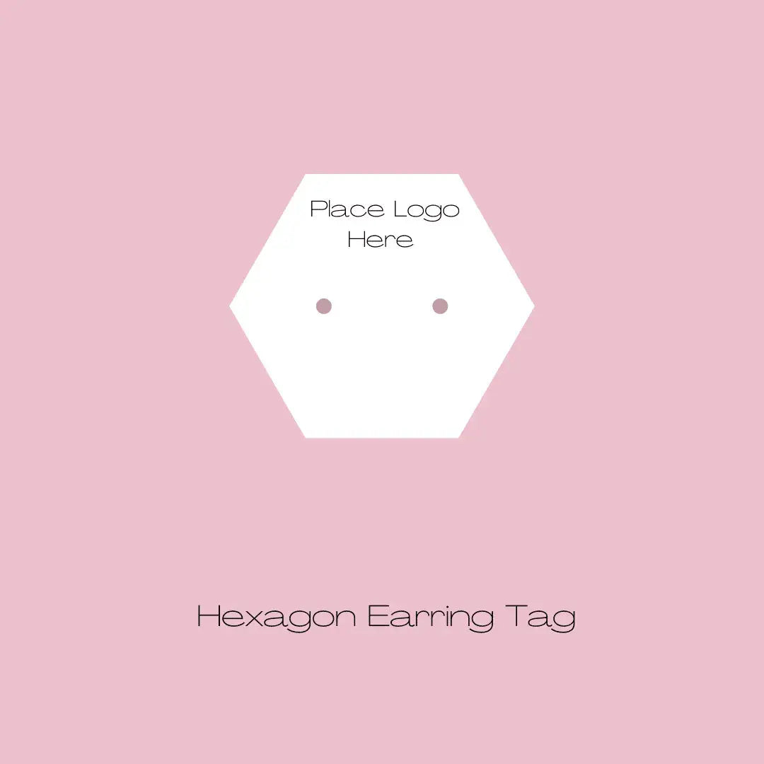 Earring Tag - Hexagonal (6 sided) Paper Love Card