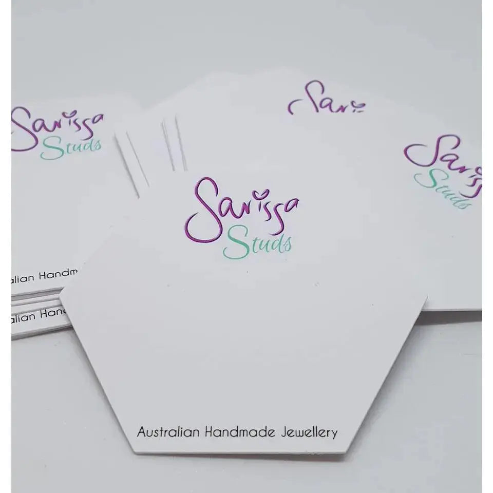 Earring Tag - Hexagonal (6 sided) Paper Love Card