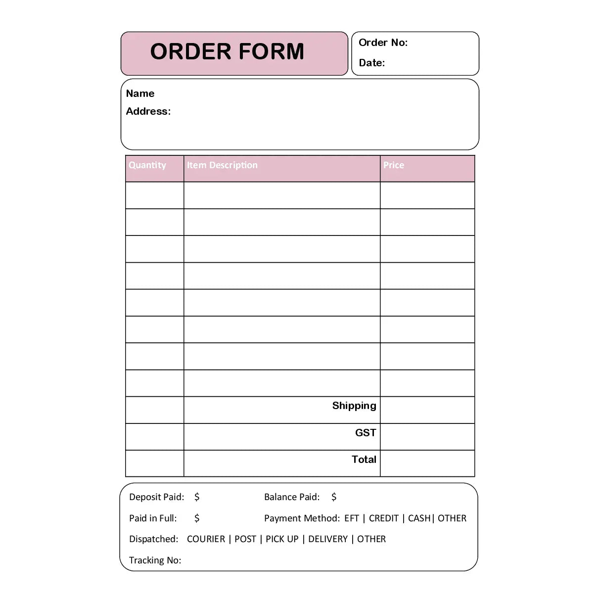 Order Book - Customised Cover Paper Love Card