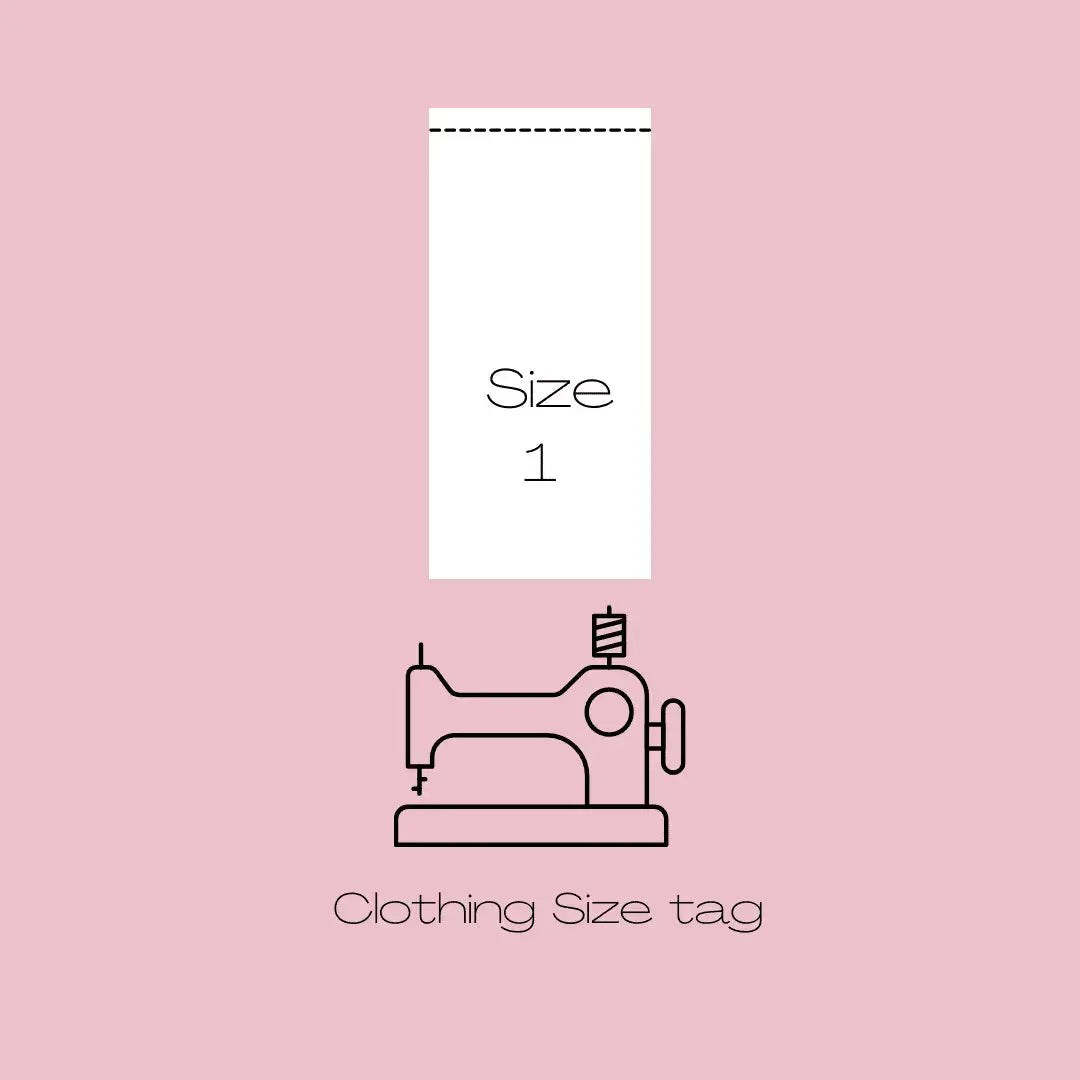 Clothing Size Tags - Woven Satin - Loop style Paper Love Card