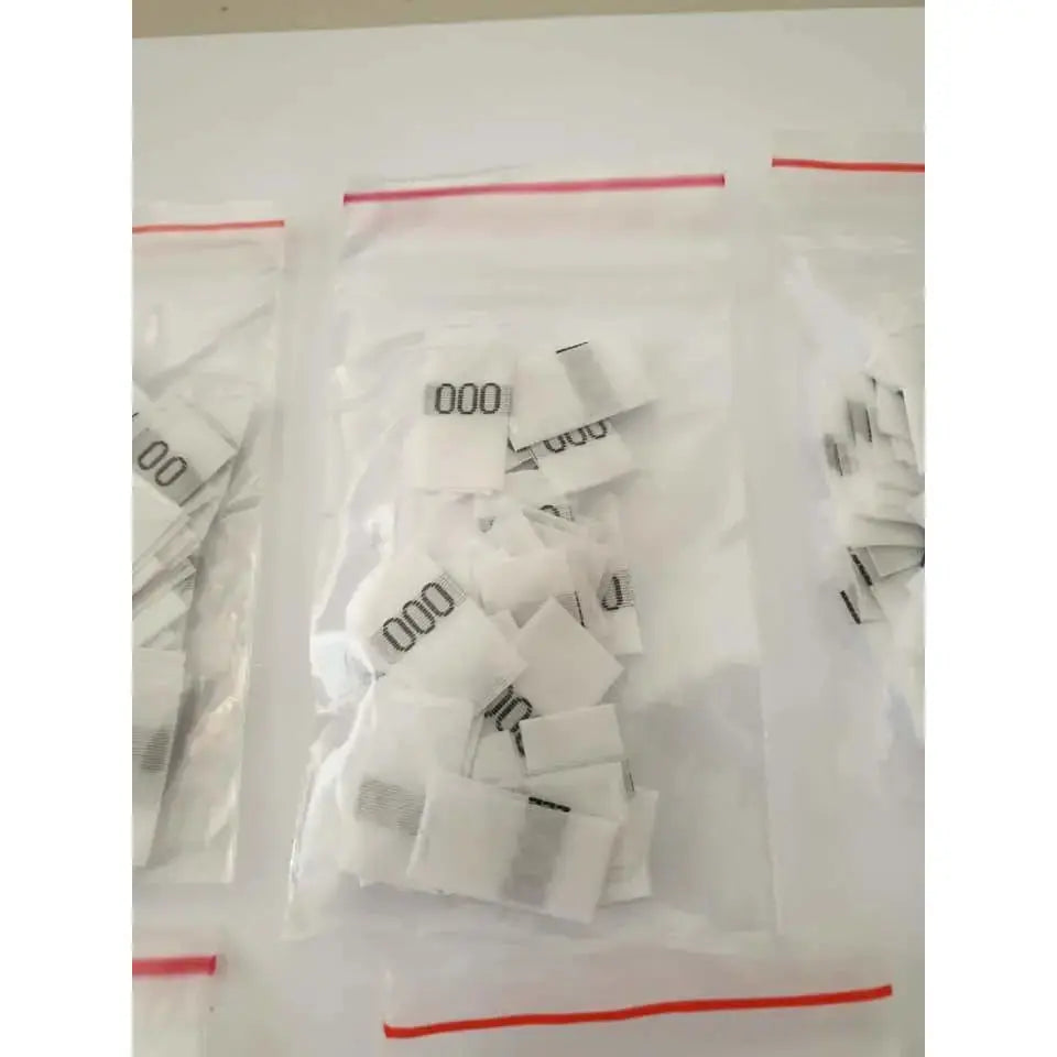 Clothing Size Tags - Woven Satin - Loop style Paper Love Card