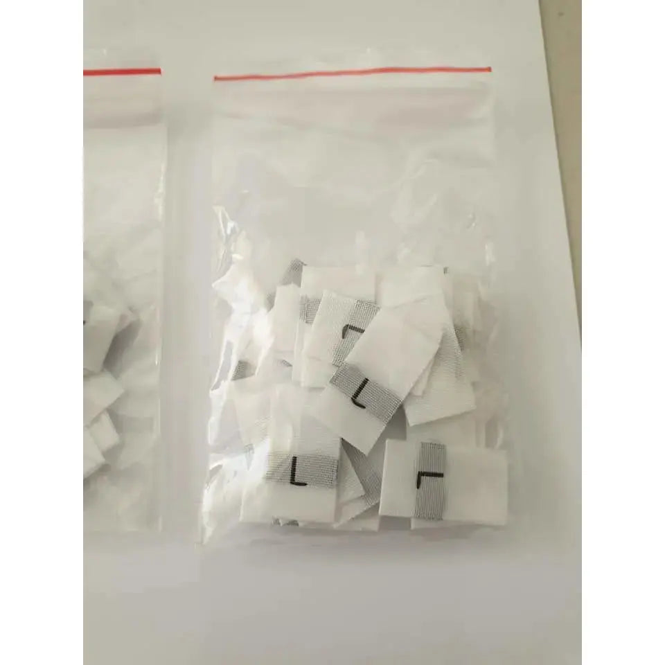 Clothing Size Tags - Woven Satin - Loop style Paper Love Card
