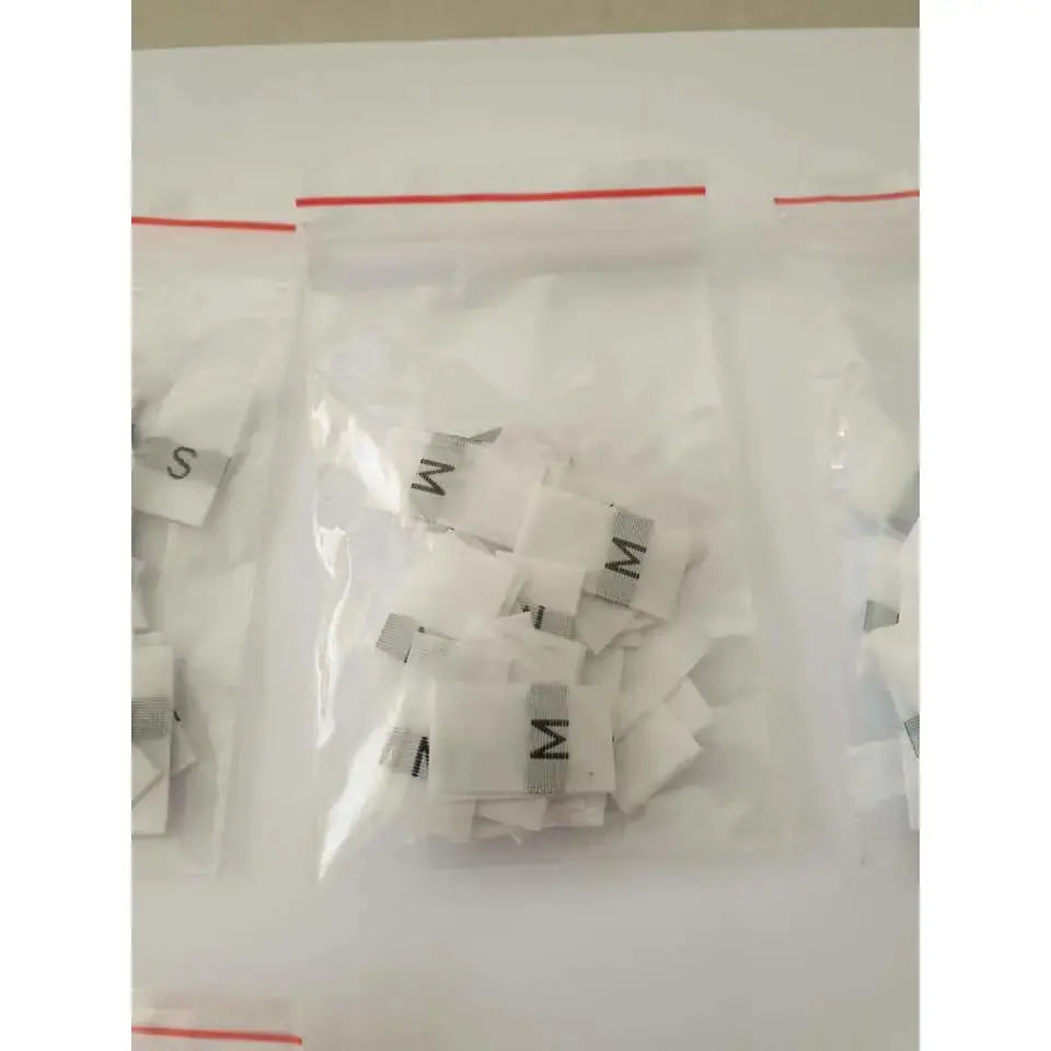 Clothing Size Tags - Woven Satin - Loop style Paper Love Card