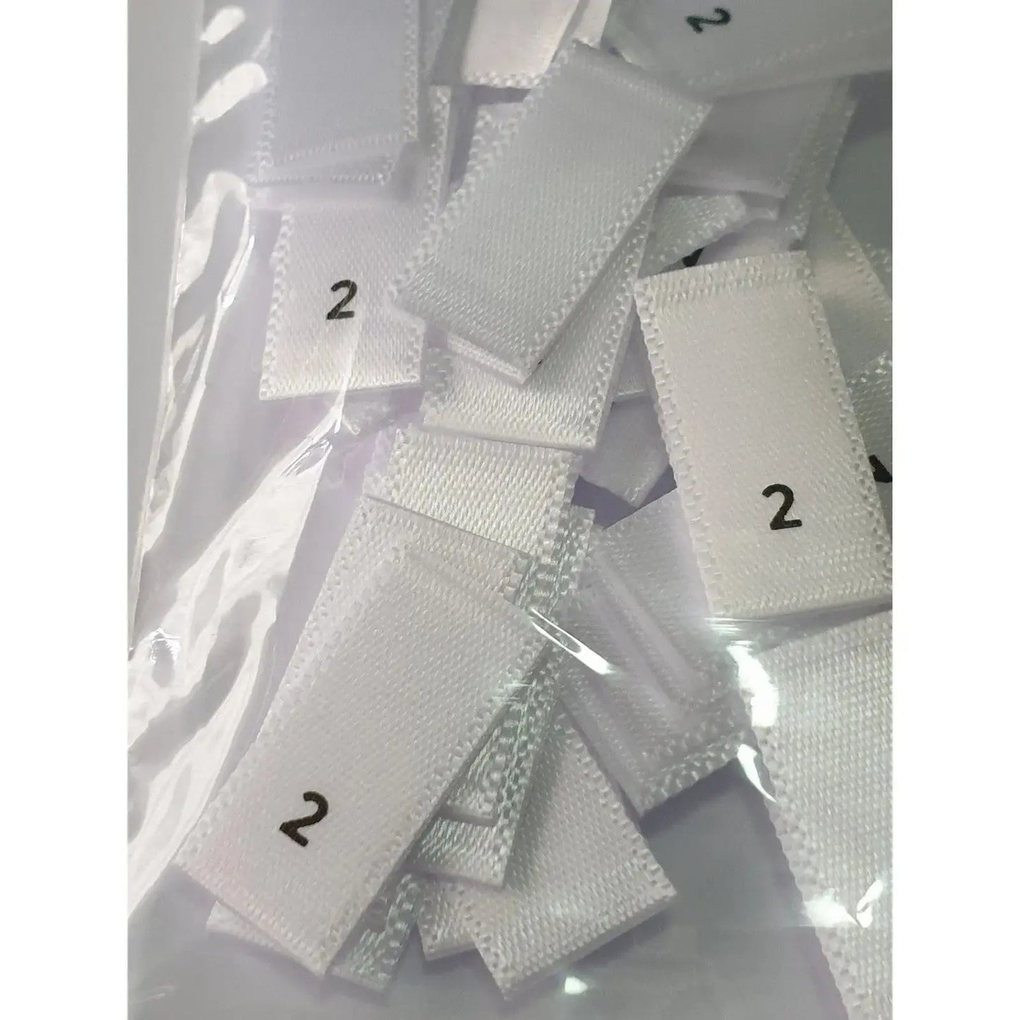 Clothing Size Tags - Woven Satin - Loop style Paper Love Card