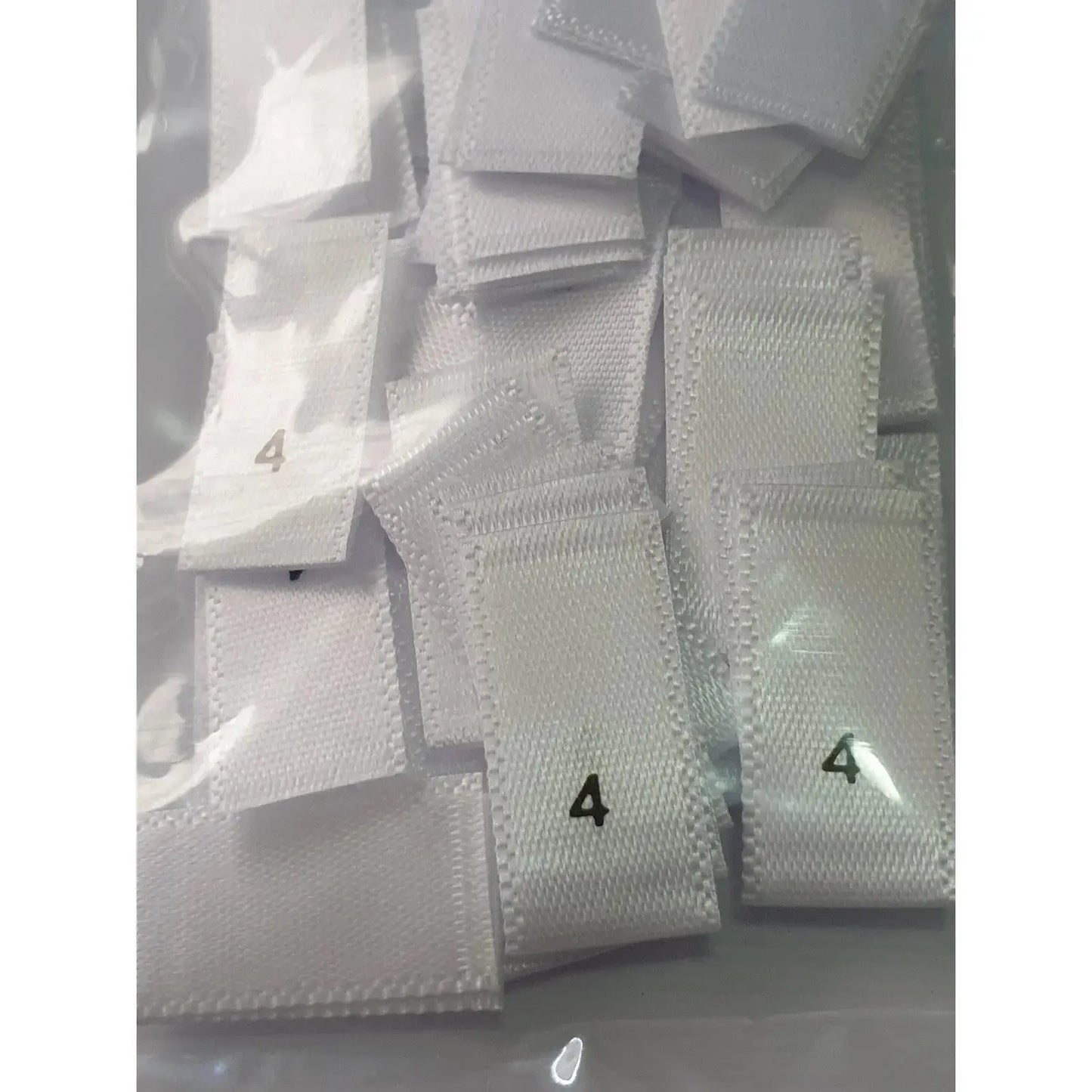 Clothing Size Tags - Woven Satin - Loop style Paper Love Card