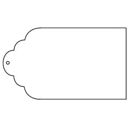 Swing Tag - Rectangle with scalloped top Paper Love Card
