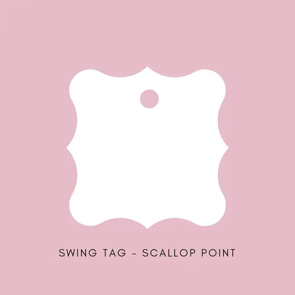 Swing Tag - Scalloped with points Paper Love Card
