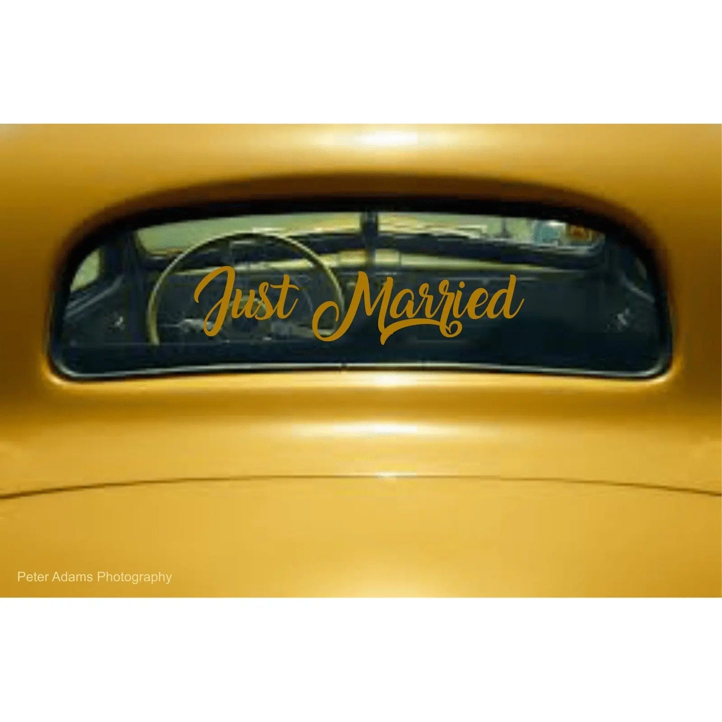 Wedding Car Sign - Just Married Paper Love Card