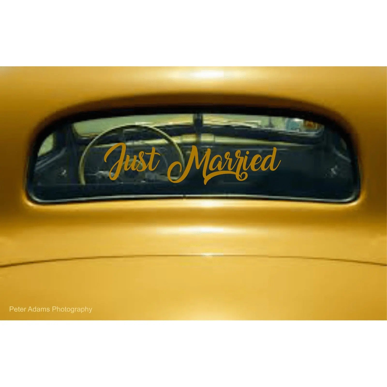 Wedding Car Sign - Just Married Paper Love Card