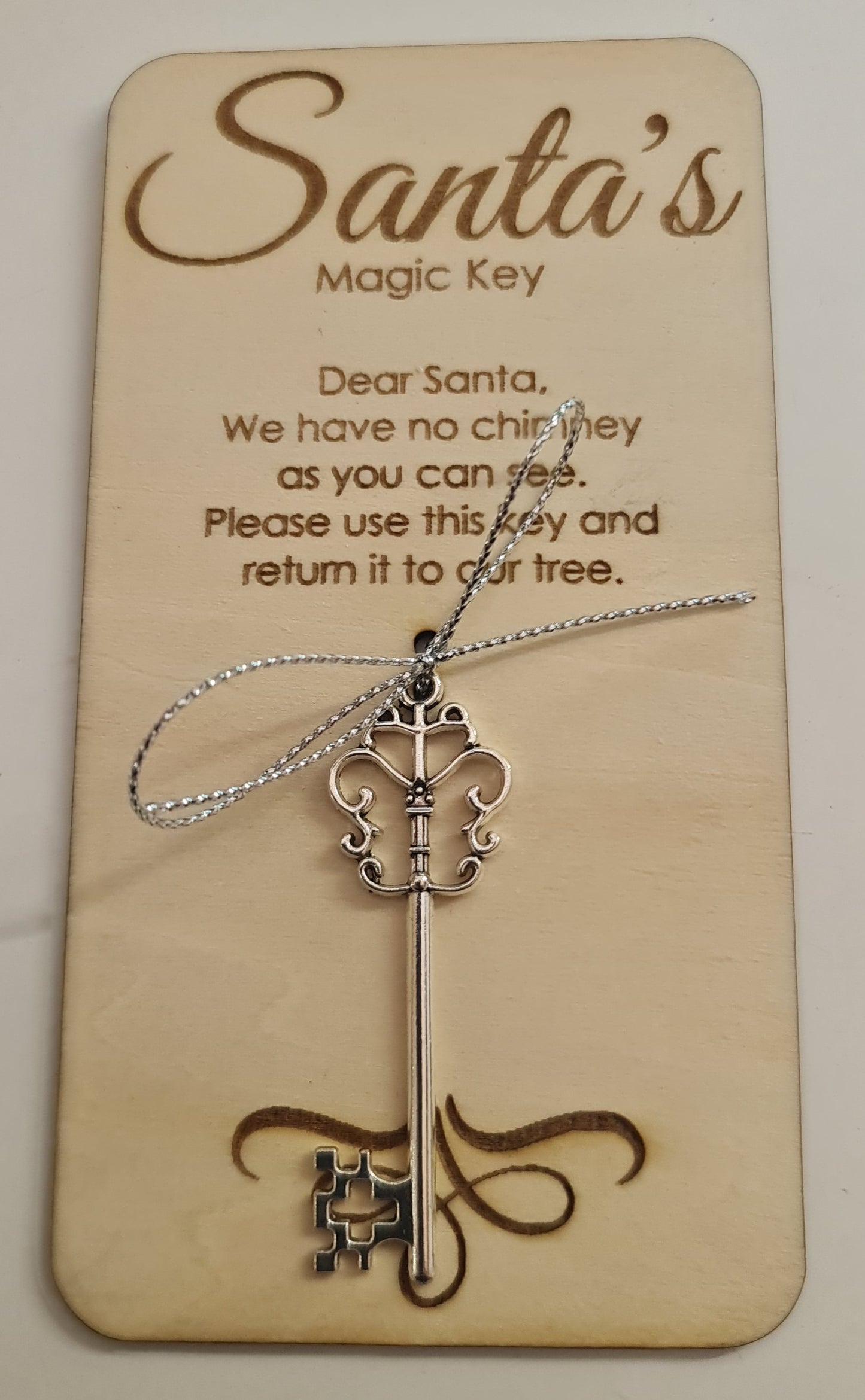 Santa's Magic Key - with engraved message & key