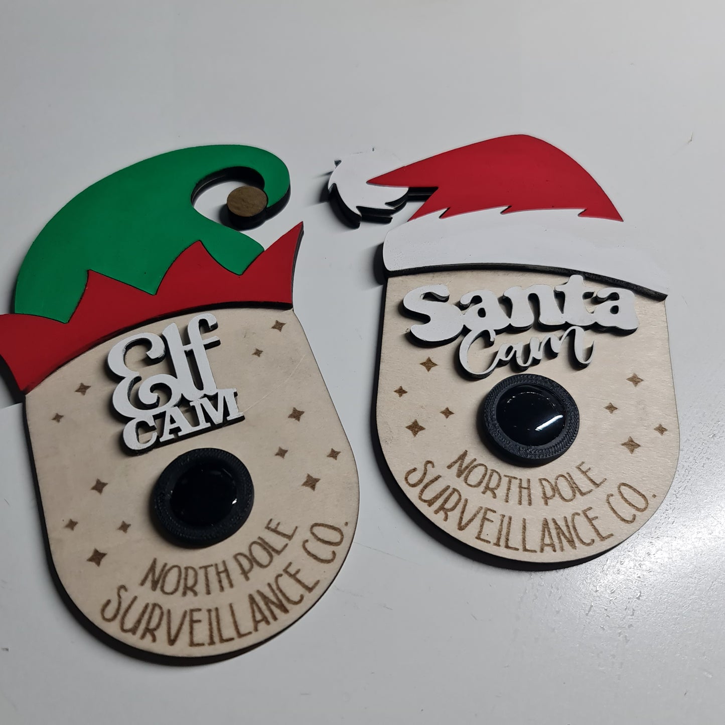 Santa & Elf Cams - Tree hanging Christmas Cams