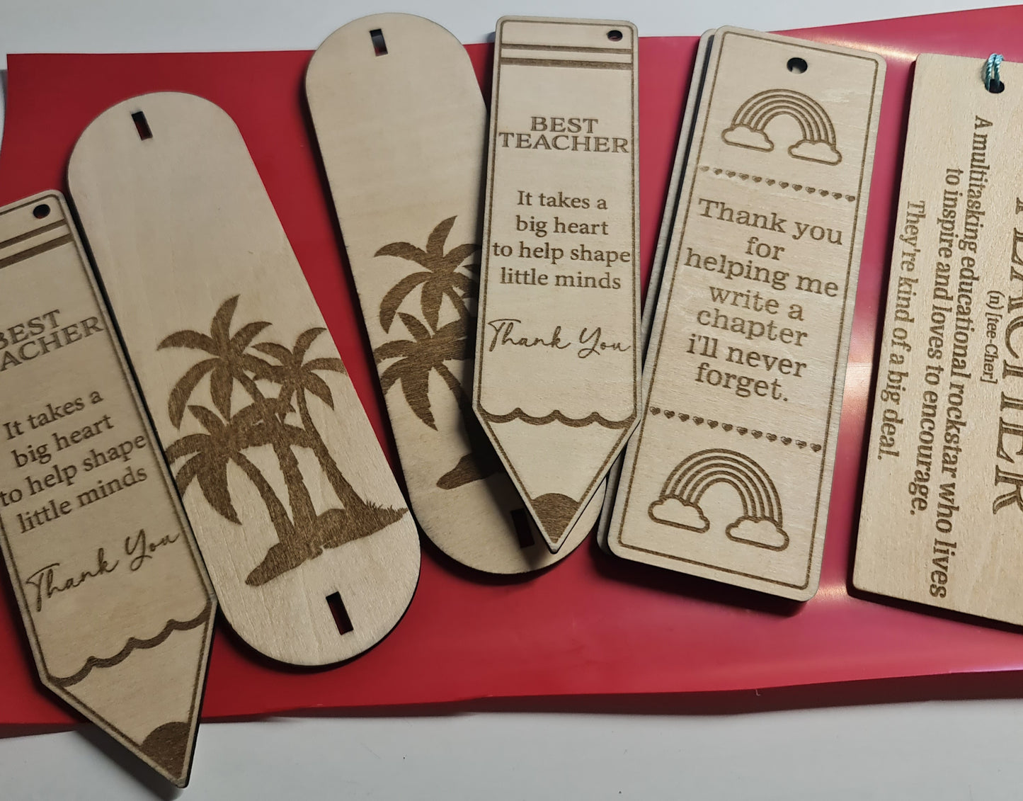 Teacher Bookmark - Timber - Personalised