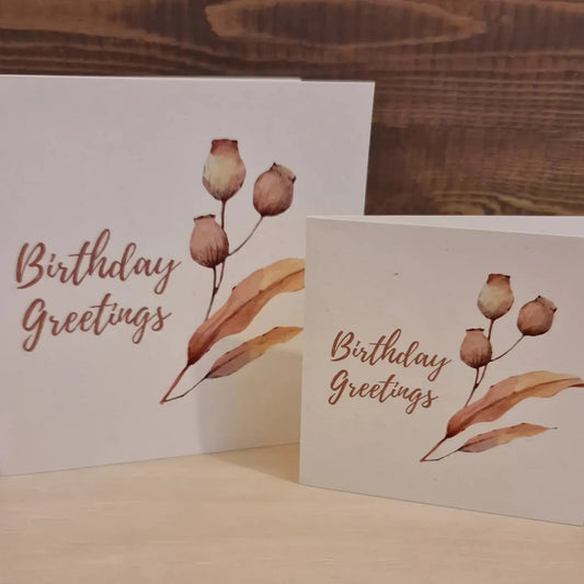 Brown Gumnut on Recycled Cardstock Paper Love Cards