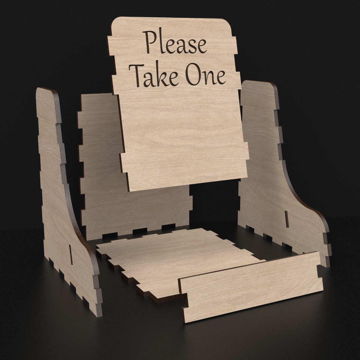 Business Card & Flyer Stands - Timber Laser Cut