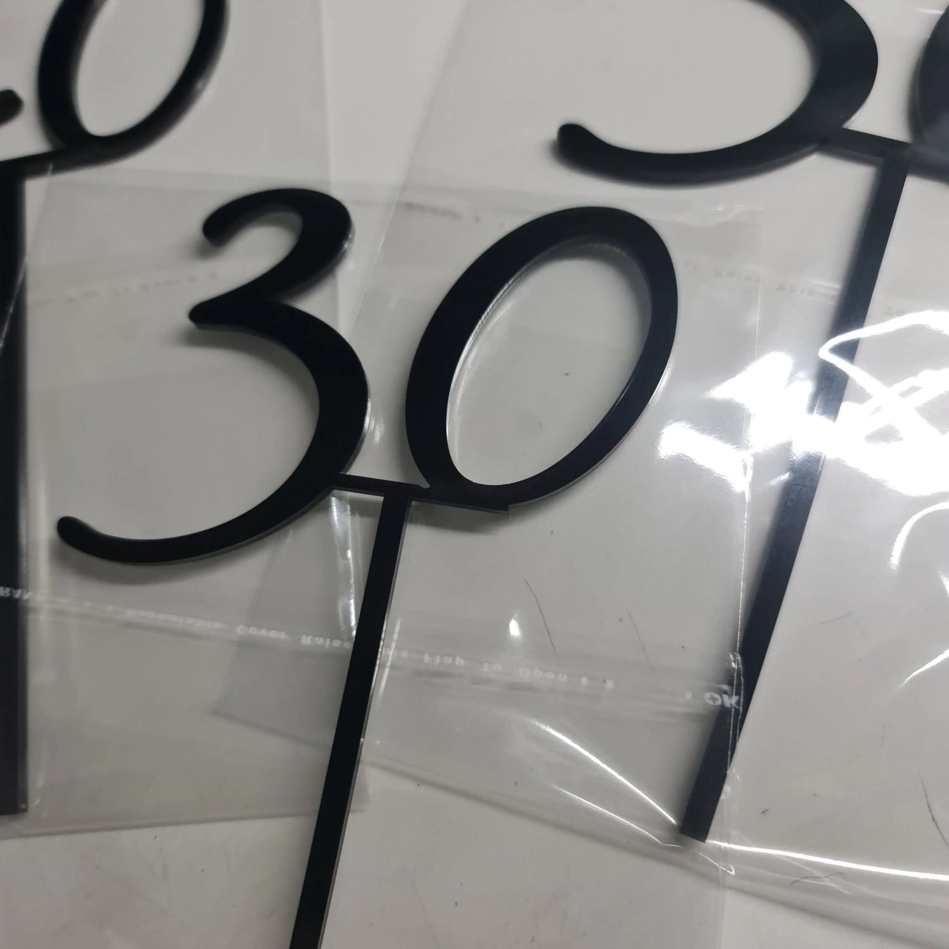 Cake Topper - Acrylic - 18 21 30 40 50 - Paper Love Card