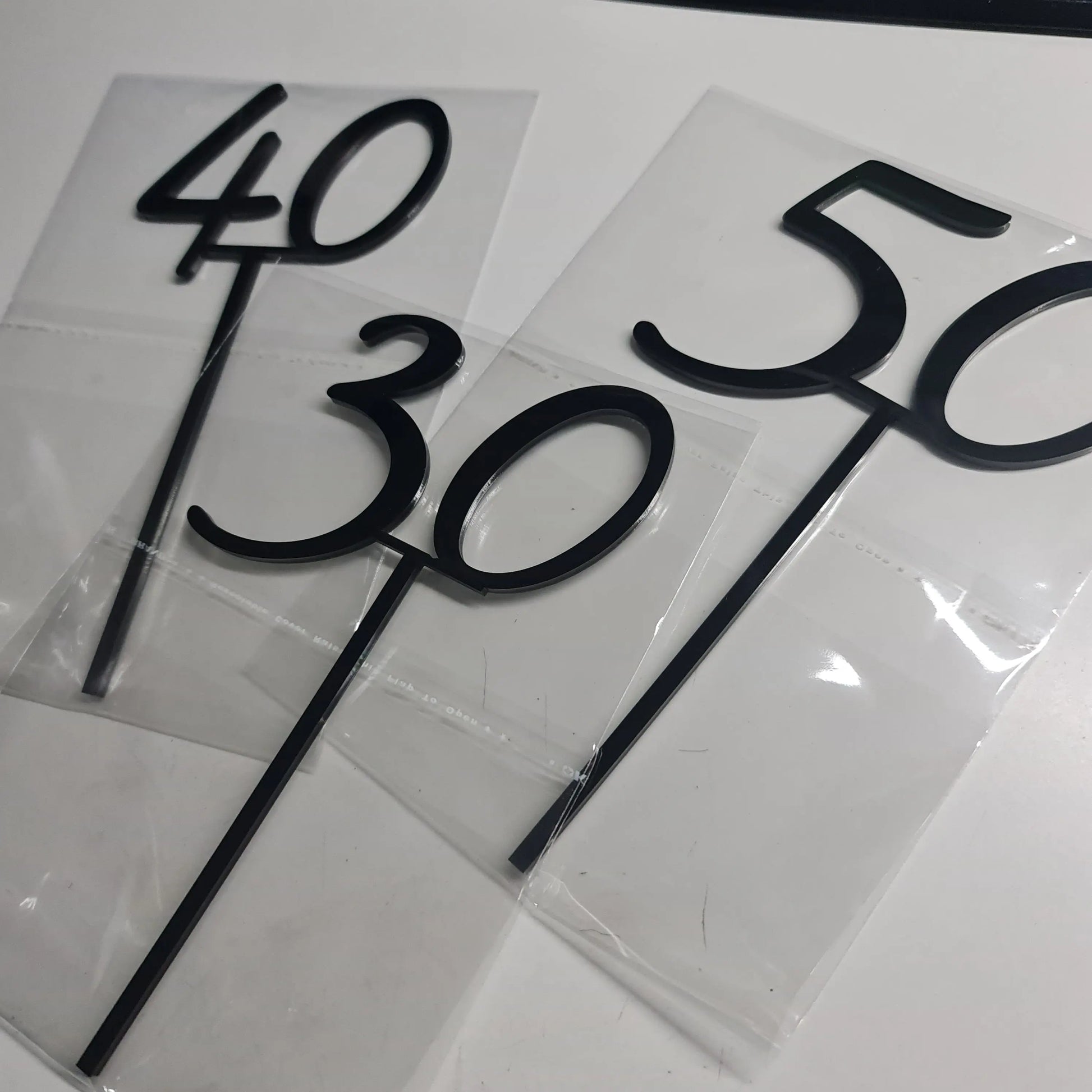 Acrylic age cake topper