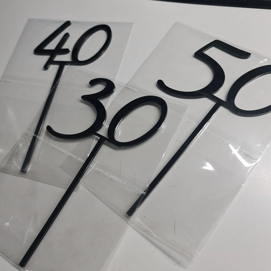 Acrylic age cake topper