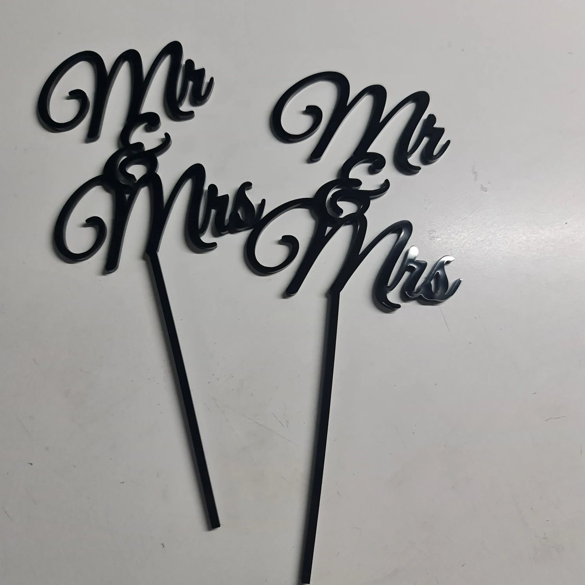 Cake Topper - Acrylic - Mr & Mrs - Paper Love Card