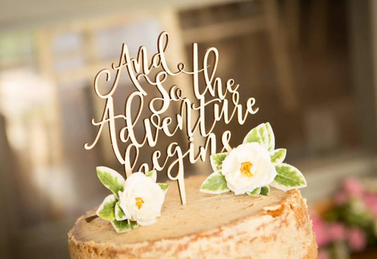 Timber cake topper - custom design