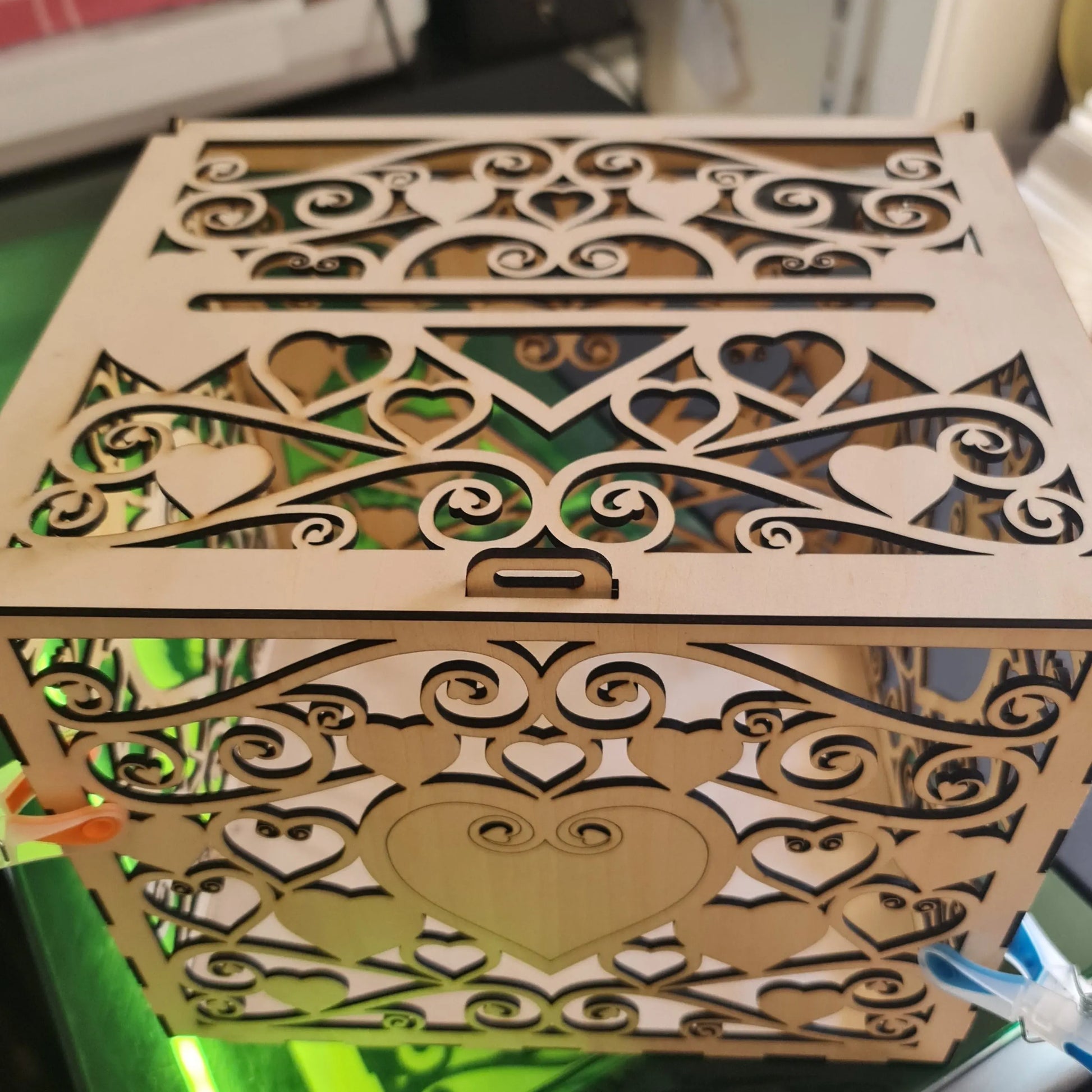 Cards & Wishes box in natural timber