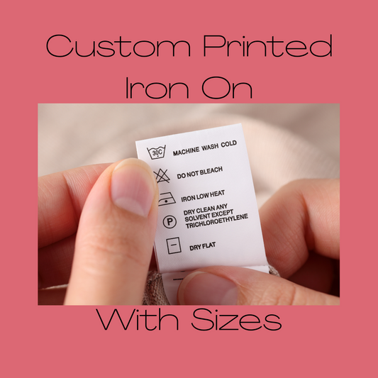 Custom Printed Labels - Iron On Paper Love Card